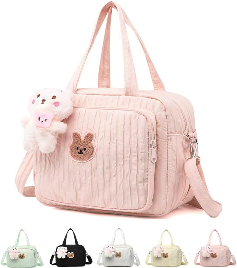 NIKUKY Baby Diaper Bag Tote, Cute Small Crossbody Nappy Mommy Bag, Lightweight Travel & Hospital Multifunction Storage Tote - Image 1